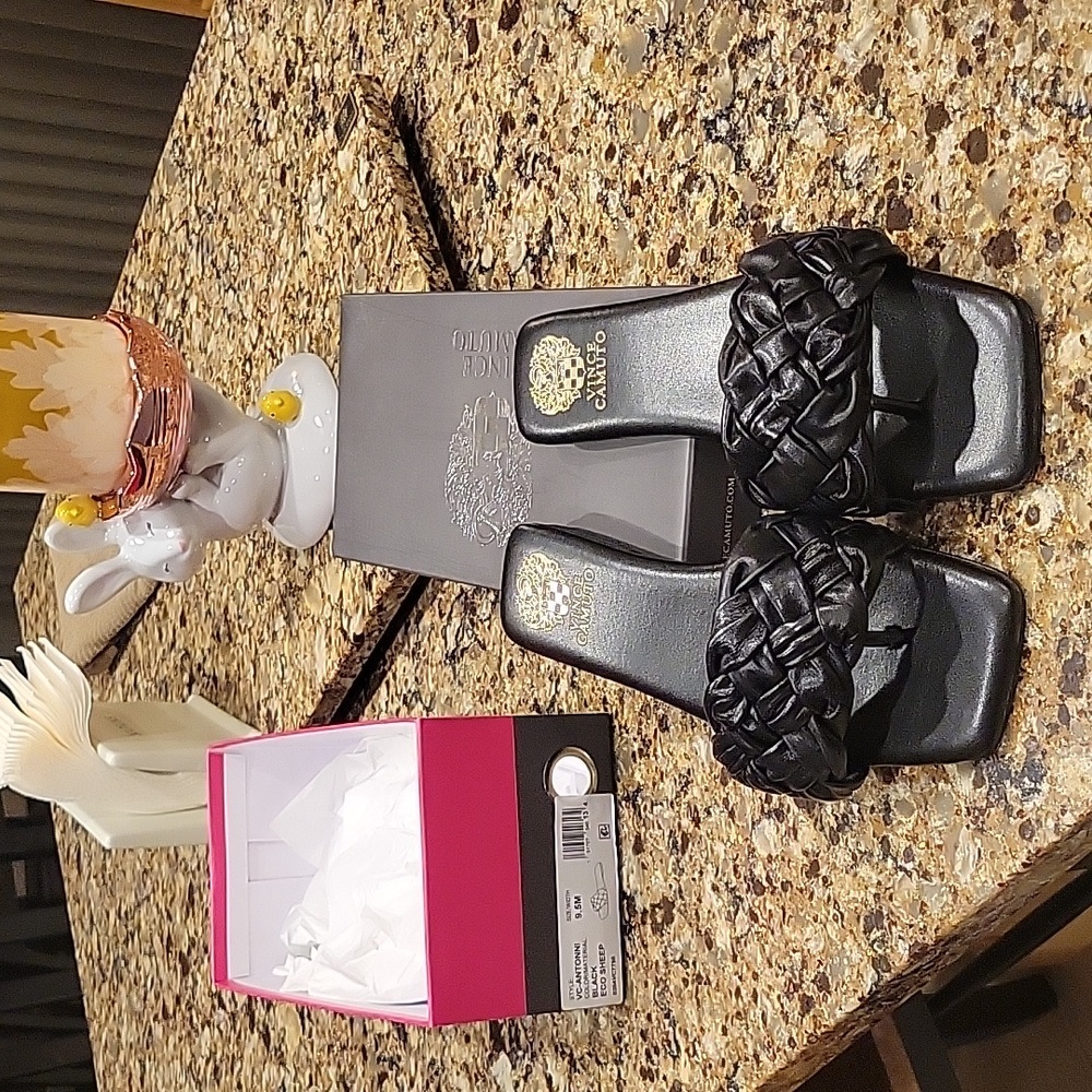 Vince Camuto Quilted Slides